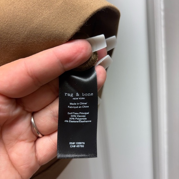 Rag & Bone Tan Short Sleeve Fitted Top – Size Small - Picture 4 of 8